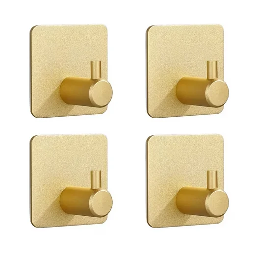 Selbstklebende Handtuchhaken – Gold, 4er-Set