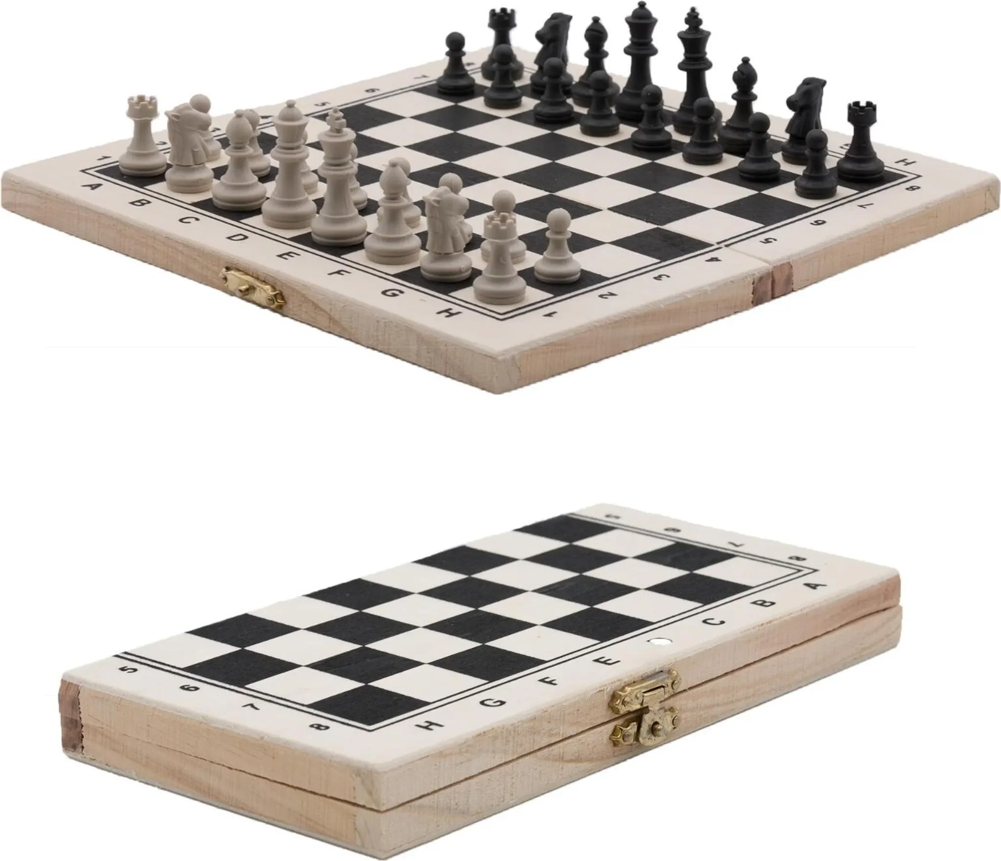 Ebb – Klappbares Holz-Schachspiel für unterwegs