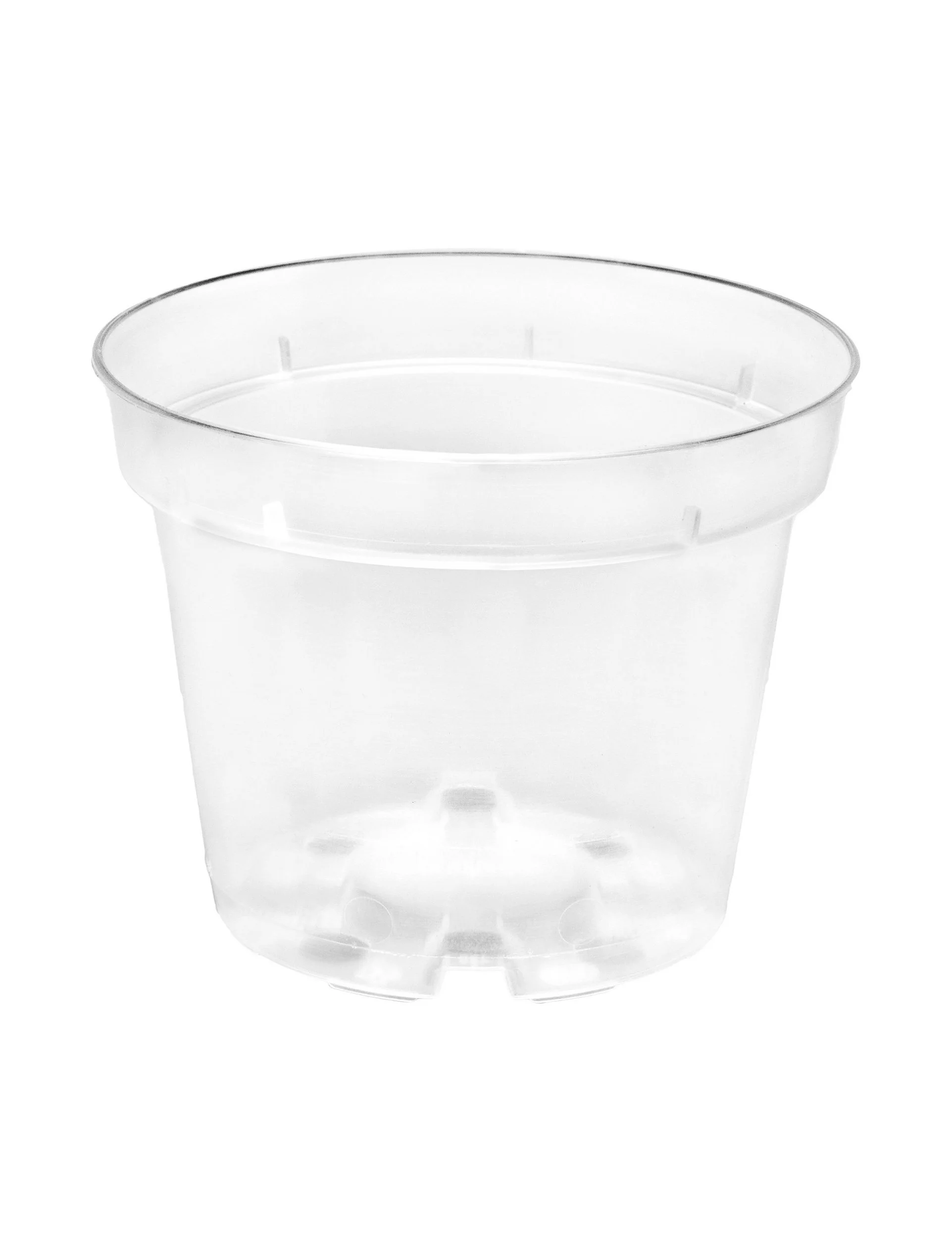 Runder transparenter Blumentopf – 9 cm Durchmesser