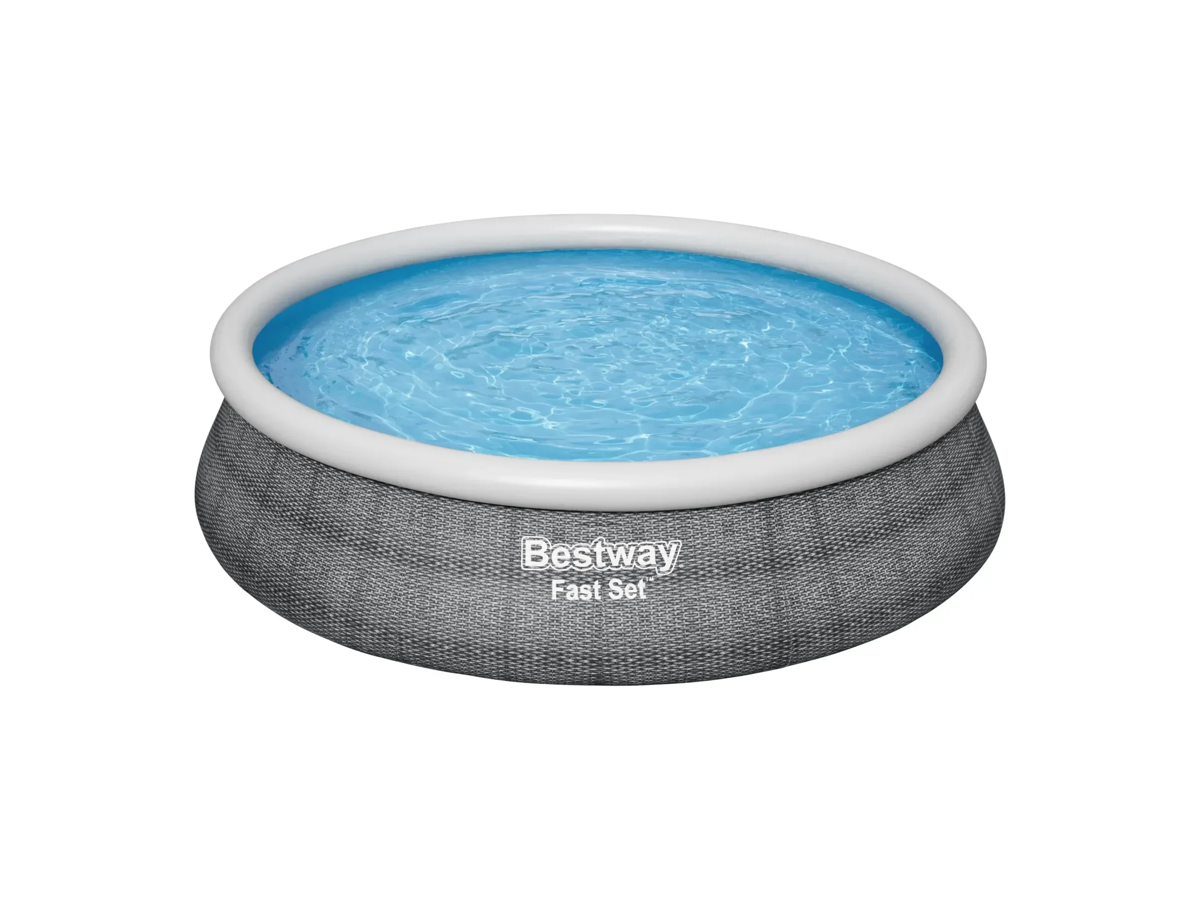 Bestway Fast Set Aufstellpool Set 457 x 107 cm schiefergrau Rundpool