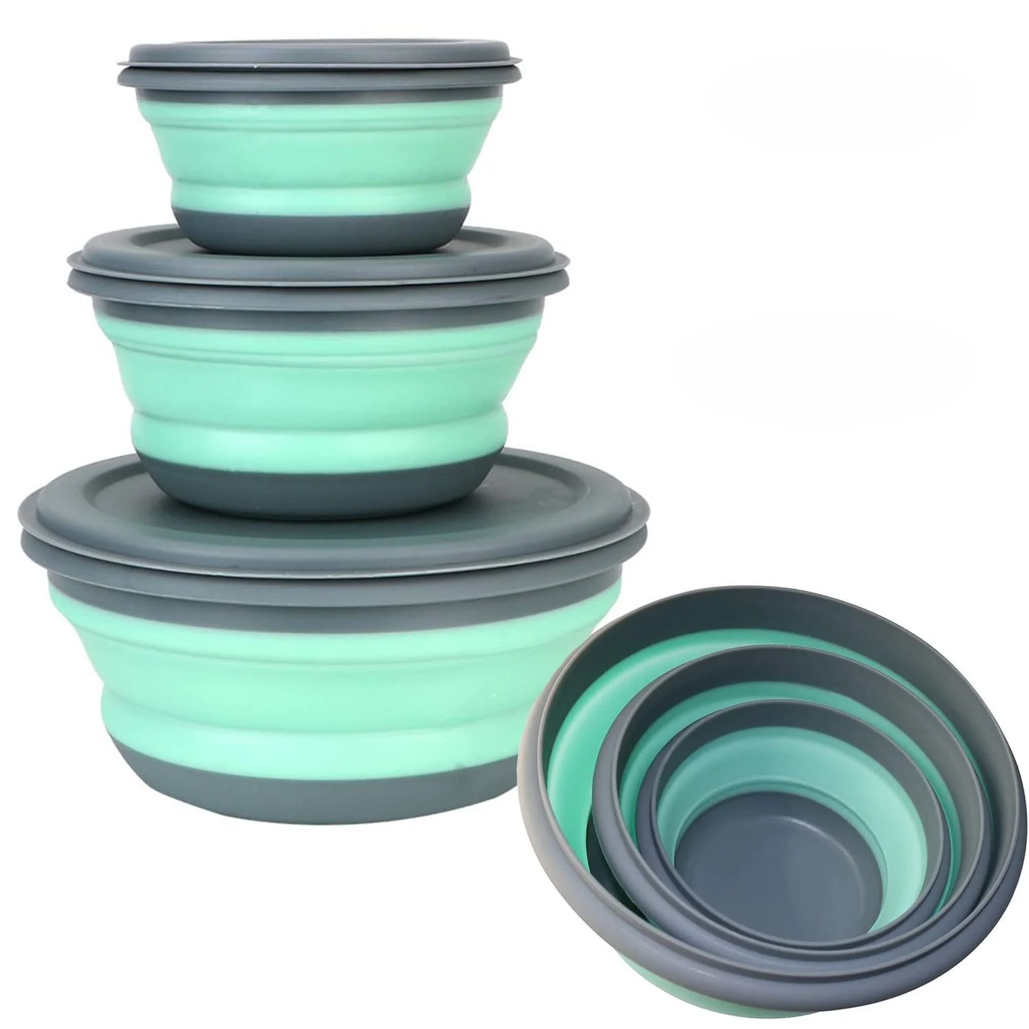 Faltbare Silikon-Schüsseln – 3er Set | Ideal für Camping, Outdoor & Küche