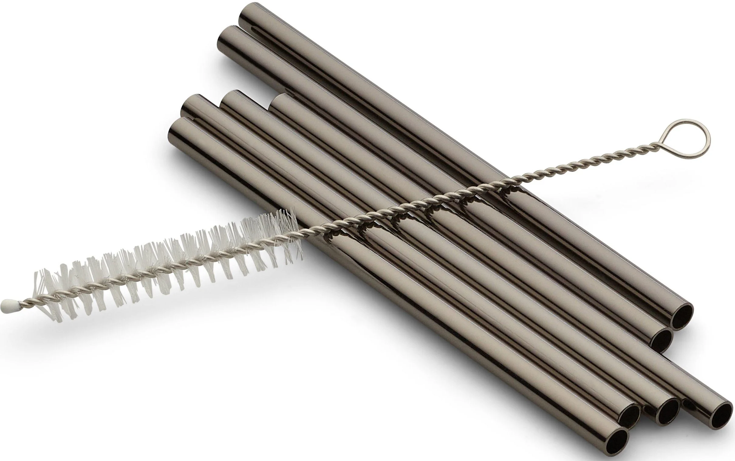 Edelstahl-Trinkhalme „Small“ – 7-teiliges Set mit Reinigungsbürste, 12 cm