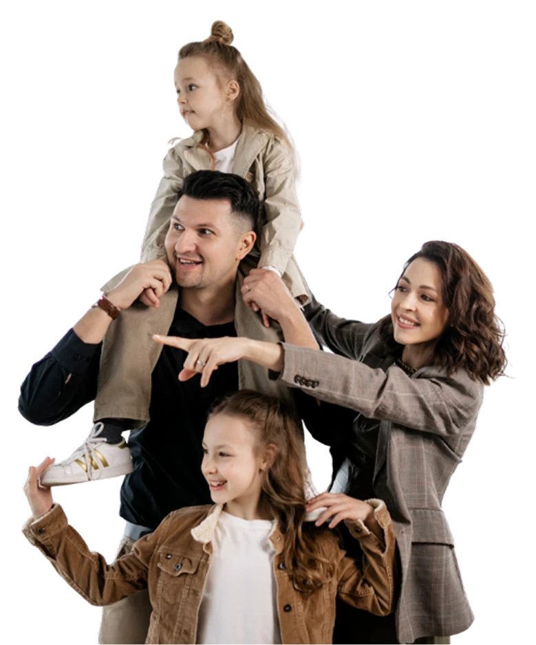 Familie in gemütlichem Zuhause - Interlux-Zentrum