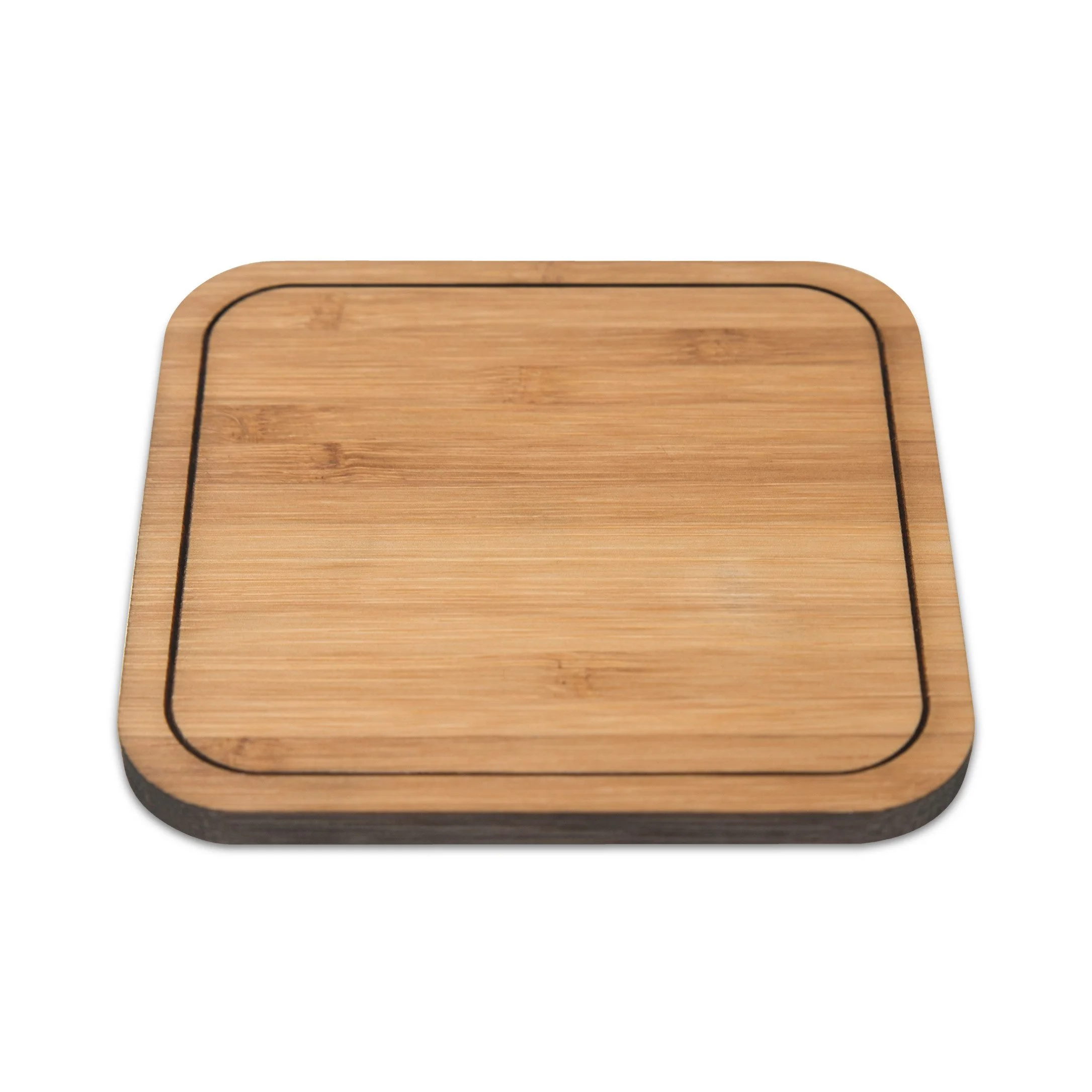 Quadratischer Getränkeuntersetzer „Vogelhaus“ – Transparent