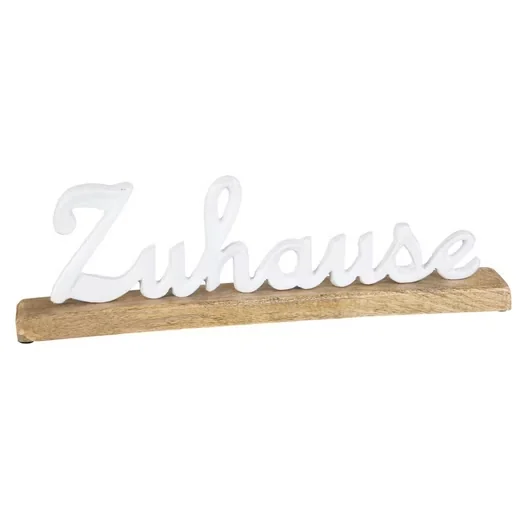 Deko-Schriftzug „Zuhause“ – Metall & Holz, 40 cm
